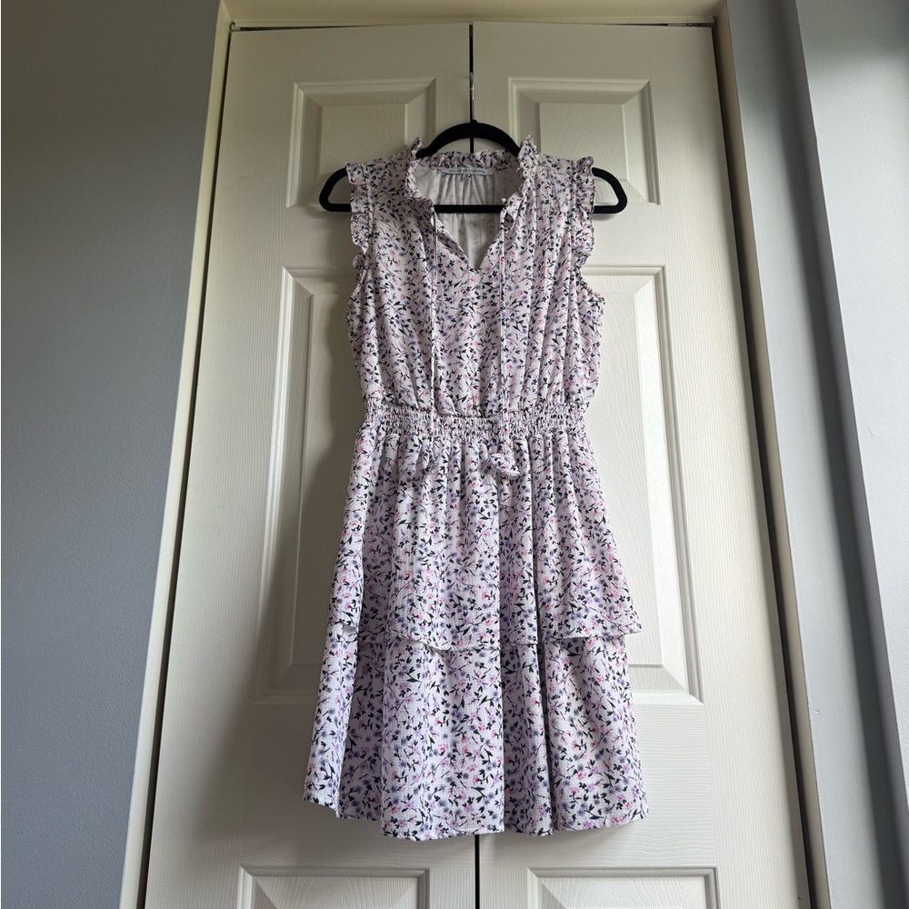 Collective Concepts Pink and Blue Floral Dress